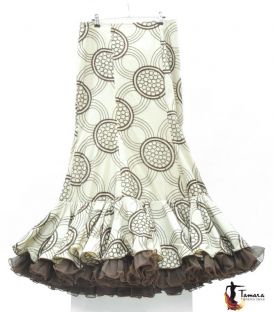 Flamenco Skirt Size 44 - Arena Brown and Beige