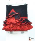 Jupe flamenca Taille 44 - Tamara noir et rouge