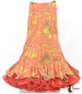 Falda flamenca Talla 34 - Naranja flores