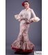 blouses et jupes de flamenco en stock livraison immédiate - Vestido de flamenca TAMARA Flamenco - Jupe flamenca Taille 38 - Arenal Imprimé vert d'eau