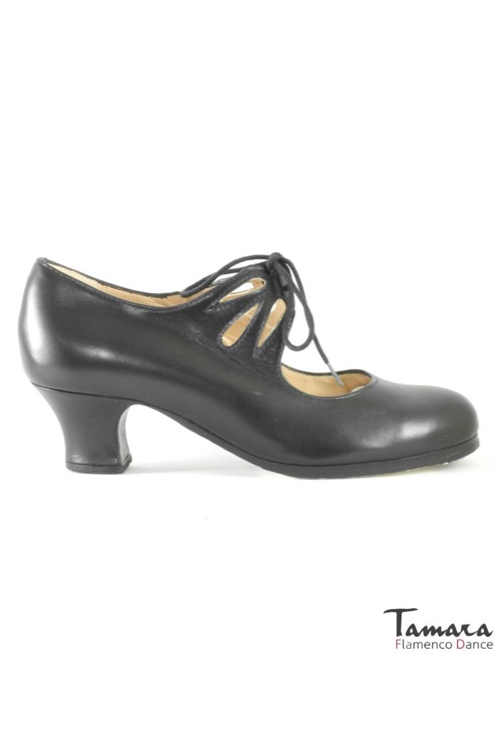 Chaussures professionnelles de flamenco modèle Chaussures de flamenco Cordonera Calado Noir