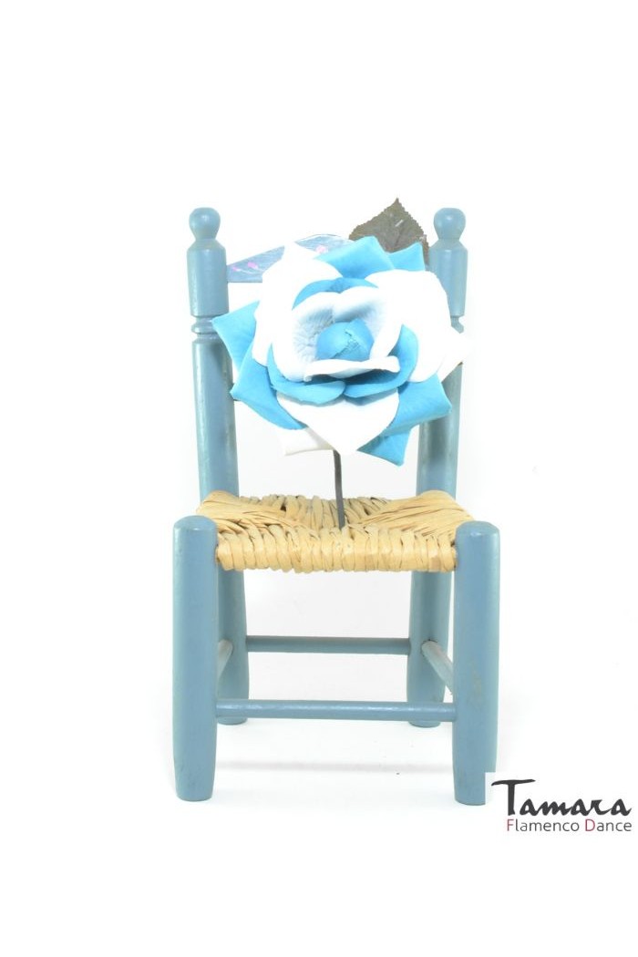 Fleurs de flamenco (pour cheveux) modèle Fleur Flamenca Bicolor - 10 cm Turquoise