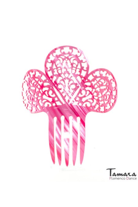 Peinetas de flamenca modelo Peina Trebol - Nacar Nacar Rojo