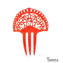 Peinetas de flamenca modelo Peina Peonia - Acetato 12.5 cm Cardenal