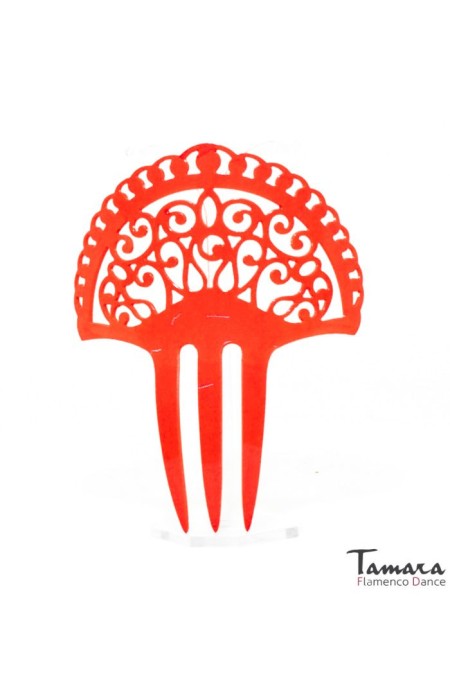  Flamenco Combs model Comb Peonia - Acetate 12.5 cm Cardinal