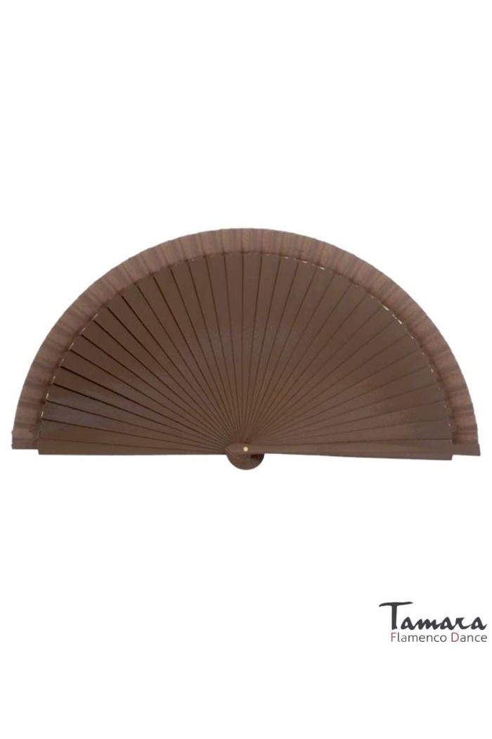  Spanish fans model Flamenco fan (19 cm) - Hand painted white polka dots Brown