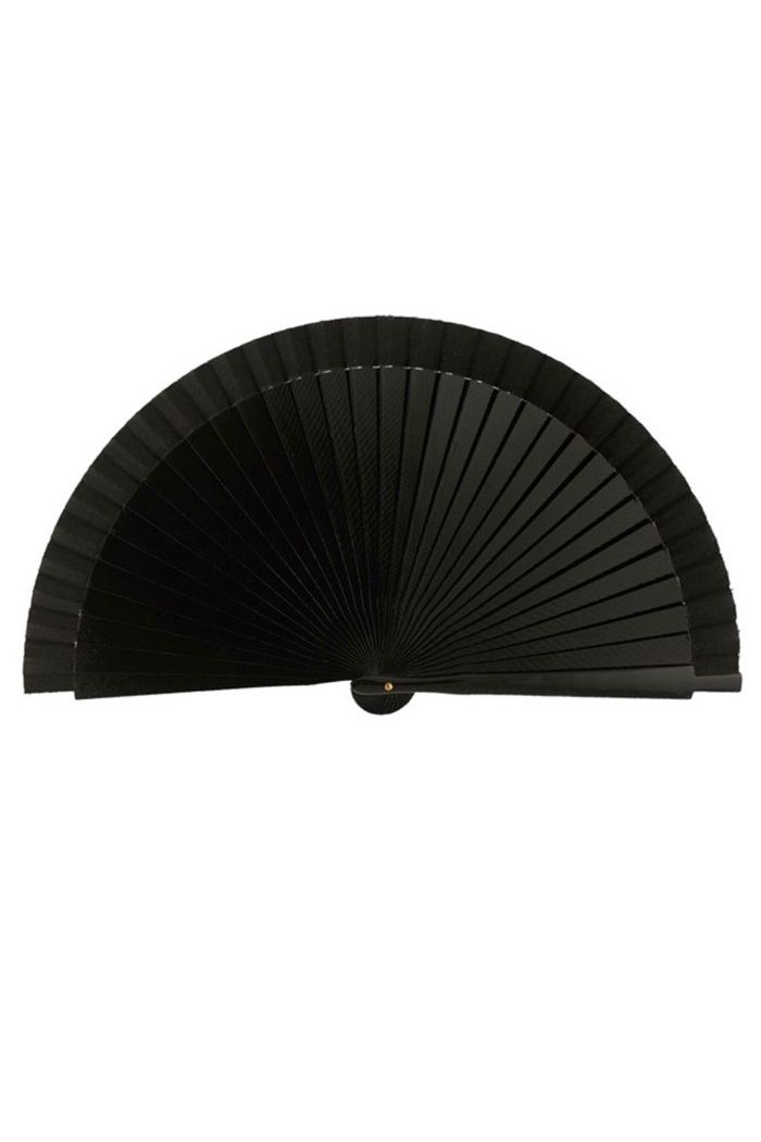  Spanish fans model Flamenco fan (19 cm) - Hand painted black polka dots Black