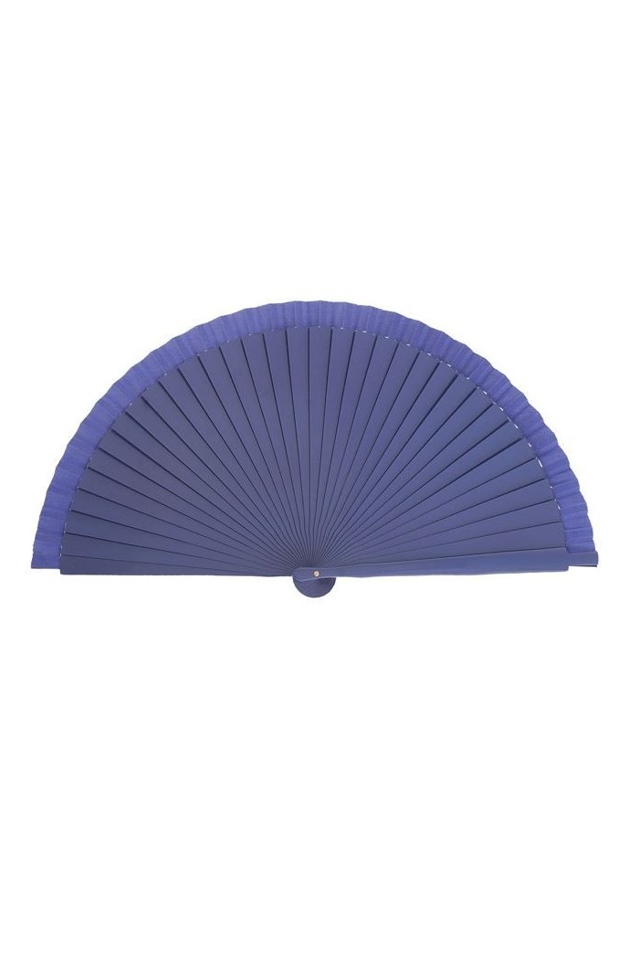 Abanicos y Pericones modelo Abanico flamenco (19 cm) - Lunares rojos pintado a mano Verde Agua