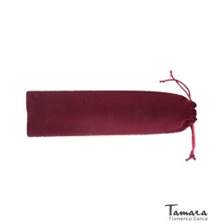Accessoires pour flamenco modèle Housse de eventail en velours - 23 cm Bordeaux