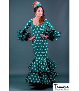 flamenco dresses woman in stock immediate shipping - Roal - Size 42 - Tango Green Flamenca dress