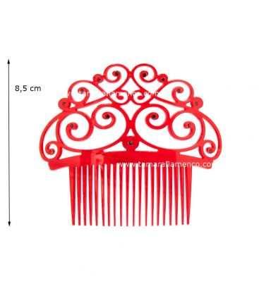 flamenco combs customisable - - Small Comb 18 - Mother of Pearl & Gemstones