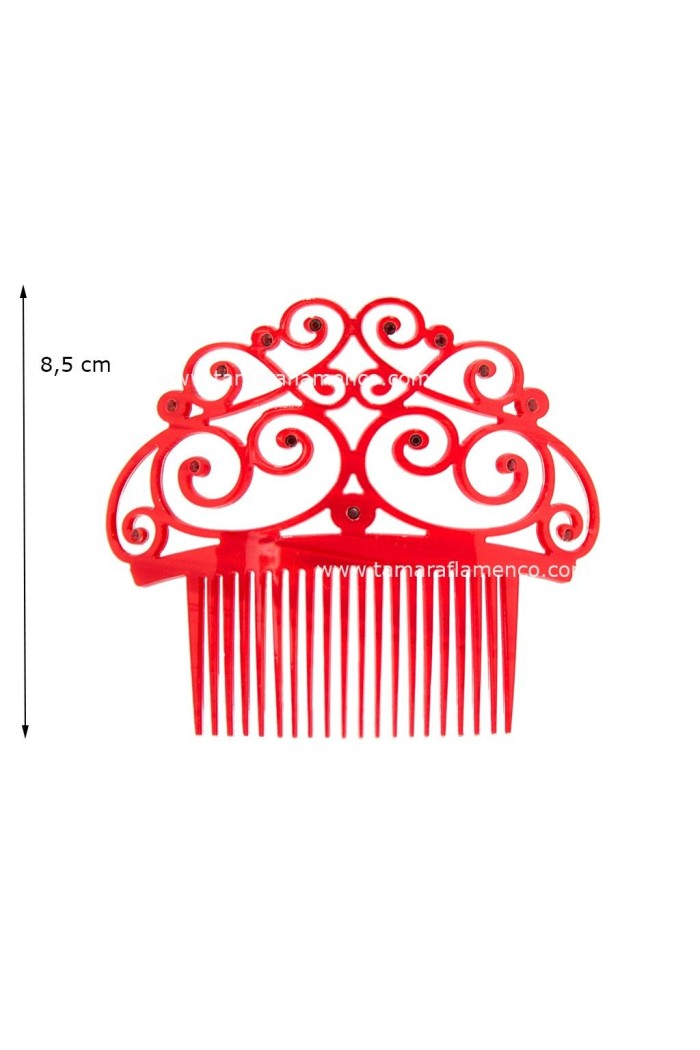 flamenco combs customisable - - Small Comb 18 - Mother of Pearl & Gemstones