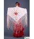 mantoncillos de flamenca - - Manton Roma - Bordado multicolor rojo