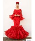 Vestido de flamenca Abanico rojo