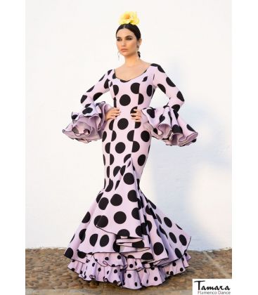 woman flamenco dresses 2022 - Aires de Feria - Flamenco dress Marina black polka-dots
