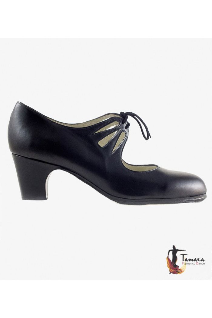 Zapatos de flamenco Profesionales modelo Zapatos de flamenco Cordonera Calado Negro