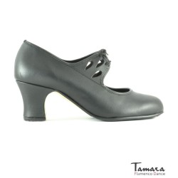 Chaussures de flamenco pour la pratique Tamara modèle Chaussures de flamenco Semi-professionnelle supérieur TAMARA - Cuir Calado Noir