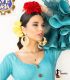 flamenco earrings - - Premium Flamenco Earrings - Golden with Polka Dots