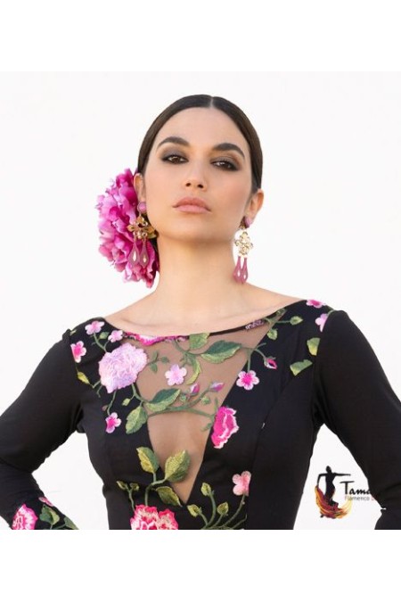 Flamenco earrings model Premium Flamenco Earrings - Constanza 9 cm Red