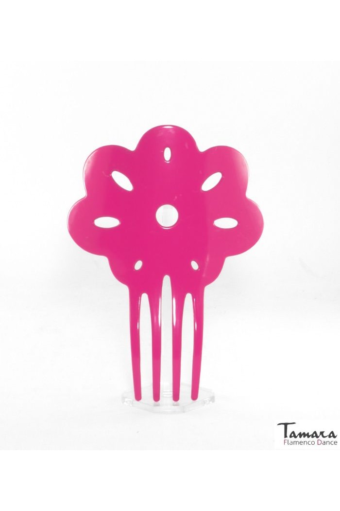  Flamenco Combs model Clavelito flamenco Comb - Plastic 14 cm Fuxia