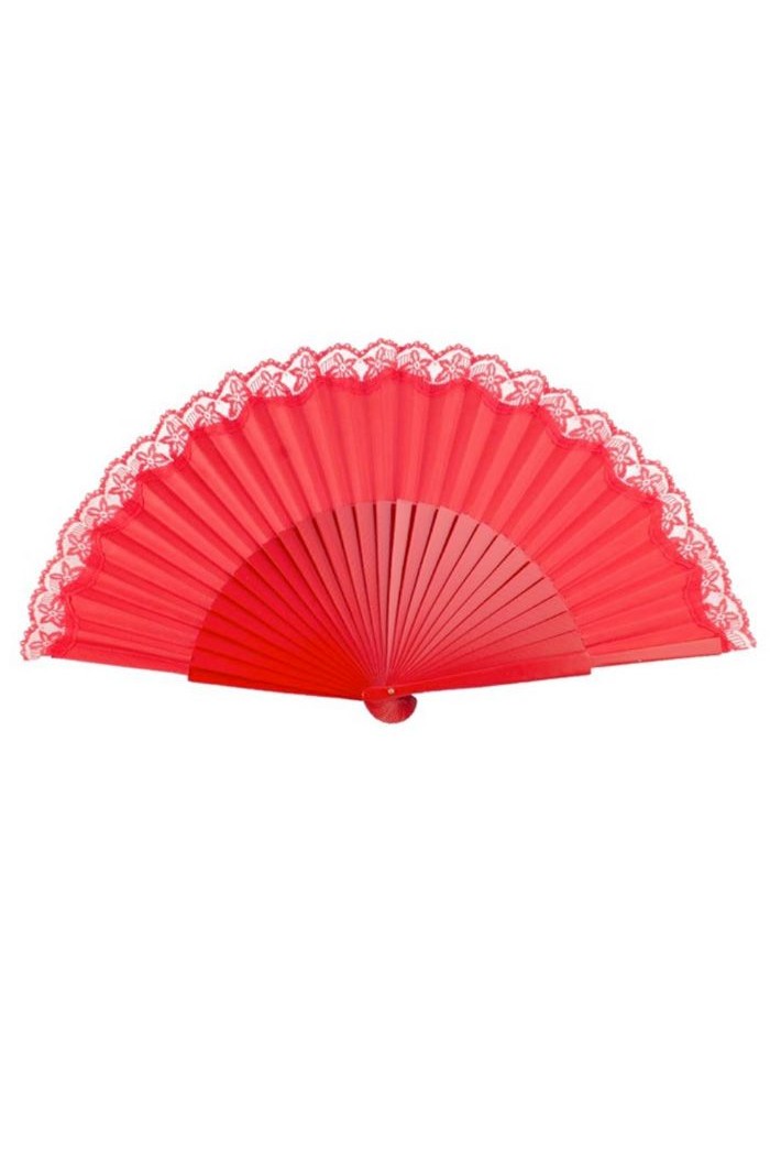  Spanish fans model Medio Pericon fan (27cm) - Lace White