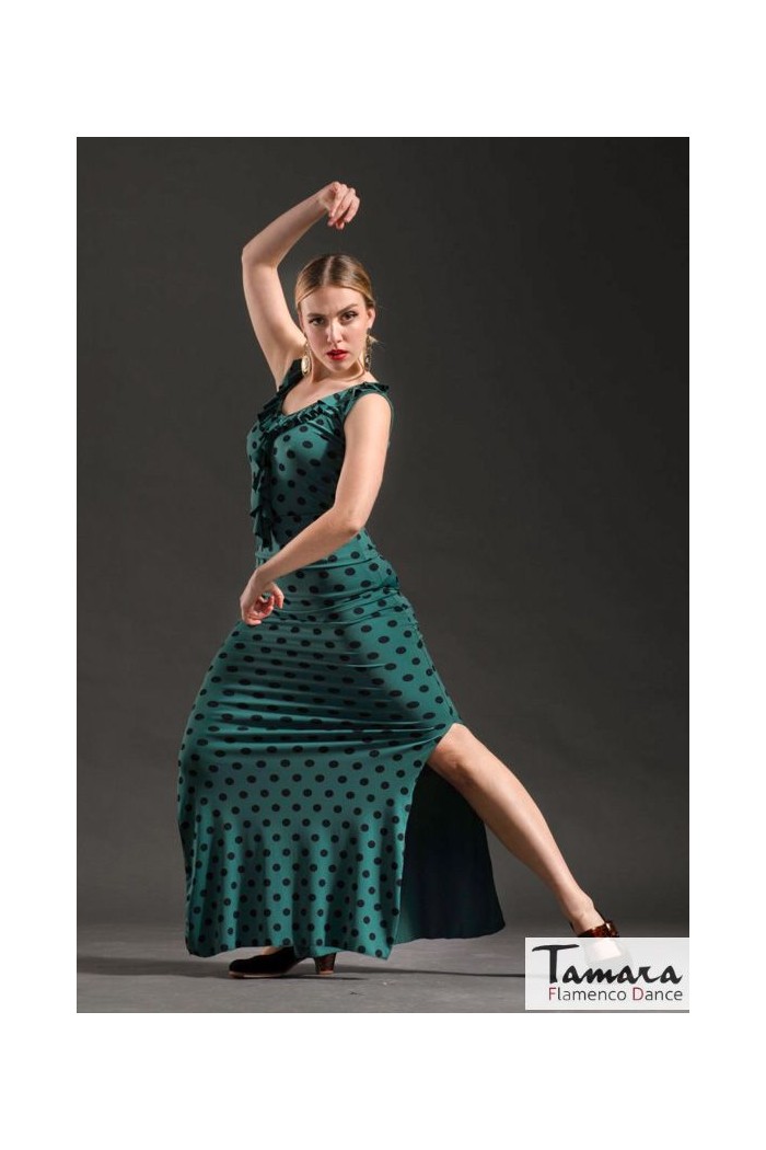  Body/Camiseta flamenca MUJER model Mariquilla T-shirt - Elastic knitted Colourful floral print