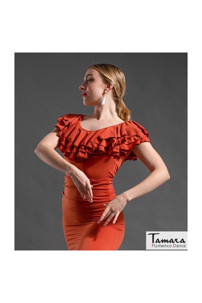  Body/Camiseta flamenca MUJER model Caña T-shirt - Elastic knit Black