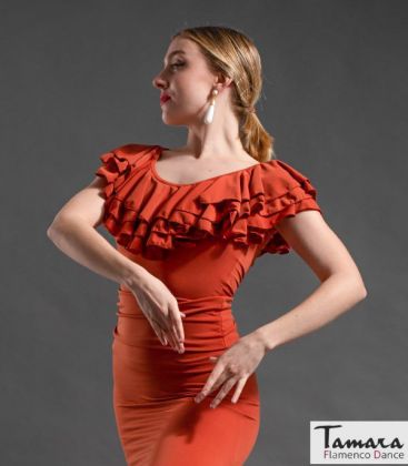 bodyt shirt flamenco woman by order - Maillots/Bodys/Camiseta/Top TAMARA Flamenco - Caña T-shirt - Elastic knit