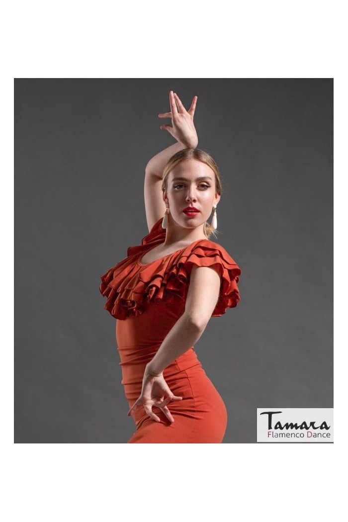  Body/Camiseta flamenca MUJER model Caña T-shirt - Elastic knit Black