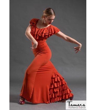 bodycamiseta flamenca mujer bajo pedido - Maillots/Bodys/Camiseta/Top TAMARA Flamenco - Camiseta Caña - Punto elástico