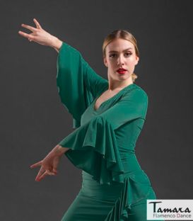 bodycamiseta flamenca mujer bajo pedido - Maillots/Bodys/Camiseta/Top TAMARA Flamenco - Camiseta Aldea - Punto elástico