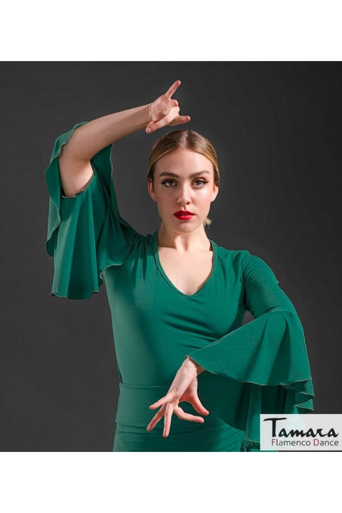  Body/Camiseta flamenca MUJER model Aldea T-shirt - Elastic knit Red