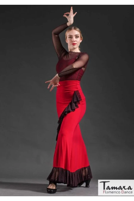  Flamenco skirts WOMAN model Flamenco skirt Manuela flamenco skirt - Tulle and elastic knit 
