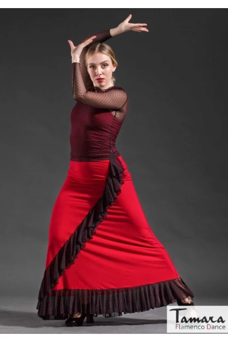  Flamenco skirts WOMAN model Flamenco skirt Manuela flamenco skirt - Tulle and elastic knit 