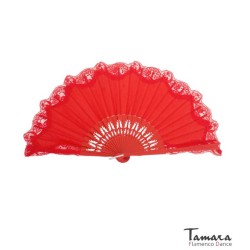 Eventails modèle Éventail Pericon medium (23 cm) - Dentelle Rouge