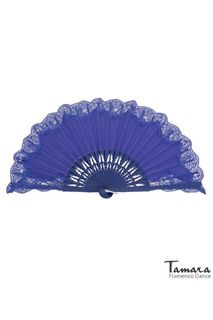 Eventails modèle Éventail Pericon medium (23 cm) - Dentelle Noir -Rouge -Noir