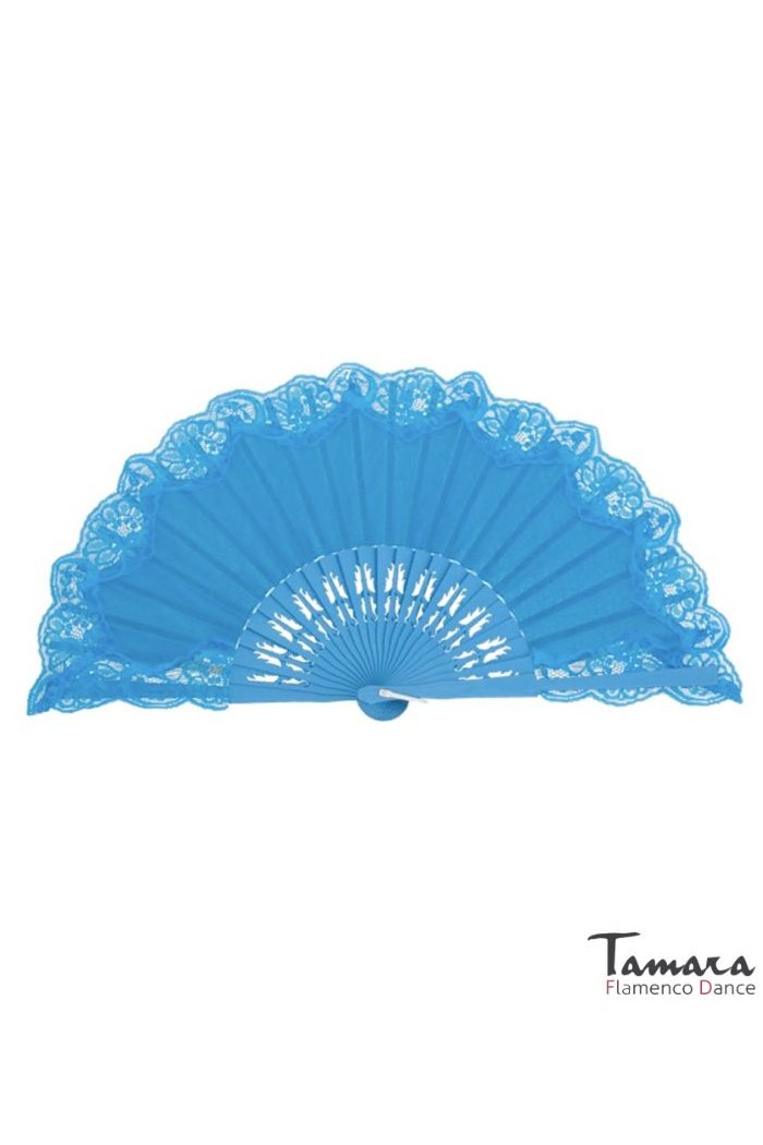  Spanish fans model Medio Pericon fan (23cm) - Lace negro-rojo-negro