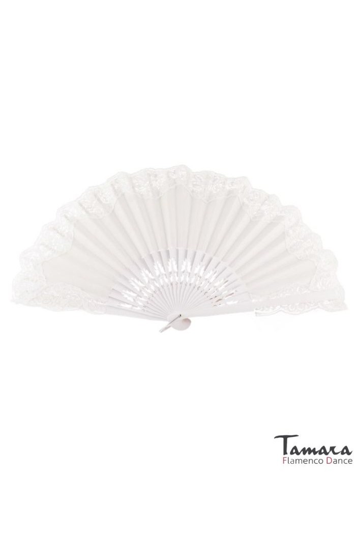  Spanish fans model Medio Pericon fan (23cm) - Lace negro-rojo-negro