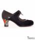 zapatos de flamenco profesionales en stock - - Rumba Tacon Decorado - En Stock