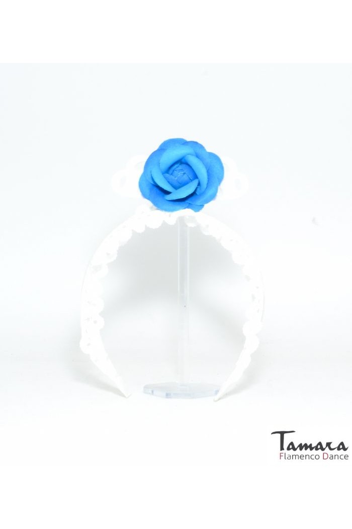 Flores de Flamenca modelo Diadema flamenca infantil con flor Blanco