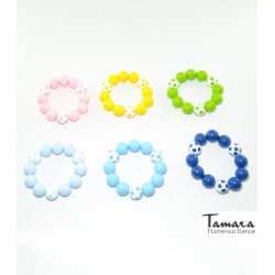 Pulseras flamencas modelo Pulsera flamenca bolas lunares infantil Amarillo