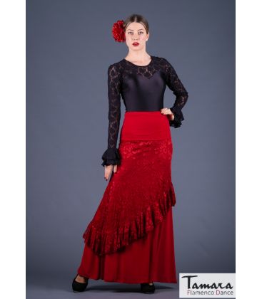 faldas flamencas mujer en stock - Falda Flamenca TAMARA Flamenco - Falda flamenco Maya - Punto elastico y encaje