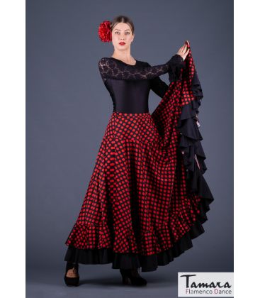 flamenco skirts woman in stock - - Alborea polka dots - Knitted