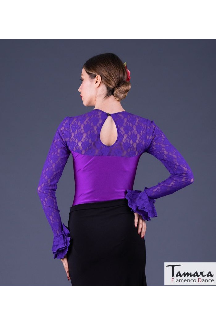  Body/Camiseta flamenca MUJER model Desplante with flounces Body Red