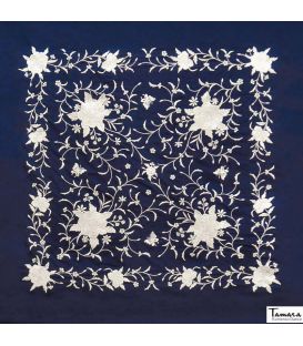 manila shawl in stock - - Manila Spring Shawl - Ivory Embroidered