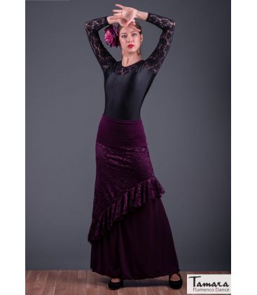 jupes de flamenco femme sur demande - Falda Flamenca TAMARA Flamenco - Flamenco jupe Maya - Point élastique et dentelle