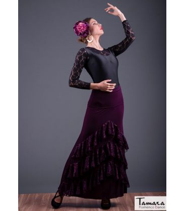 jupes de flamenco femme sur demande - Falda Flamenca TAMARA Flamenco - Flamenco jupe Saray - Point élastique et dentelle