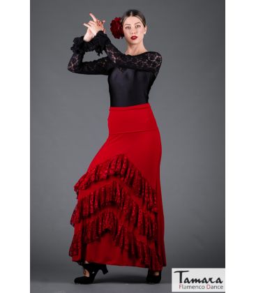 faldas flamencas mujer bajo pedido - Falda Flamenca TAMARA Flamenco - Falda flamenco Saray - Punto elastico y encaje