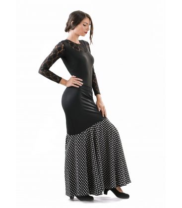 flamenco skirts for woman by order - - Granada with SMALL polka dots - Knitted and Koshivo
