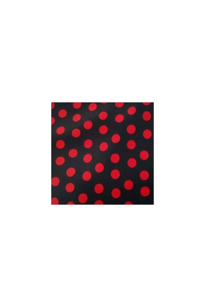  Flamenco skirts WOMAN model Flamenco skirt Granada Medium polka dot - Viscose and Koshivo Black with red polka dots